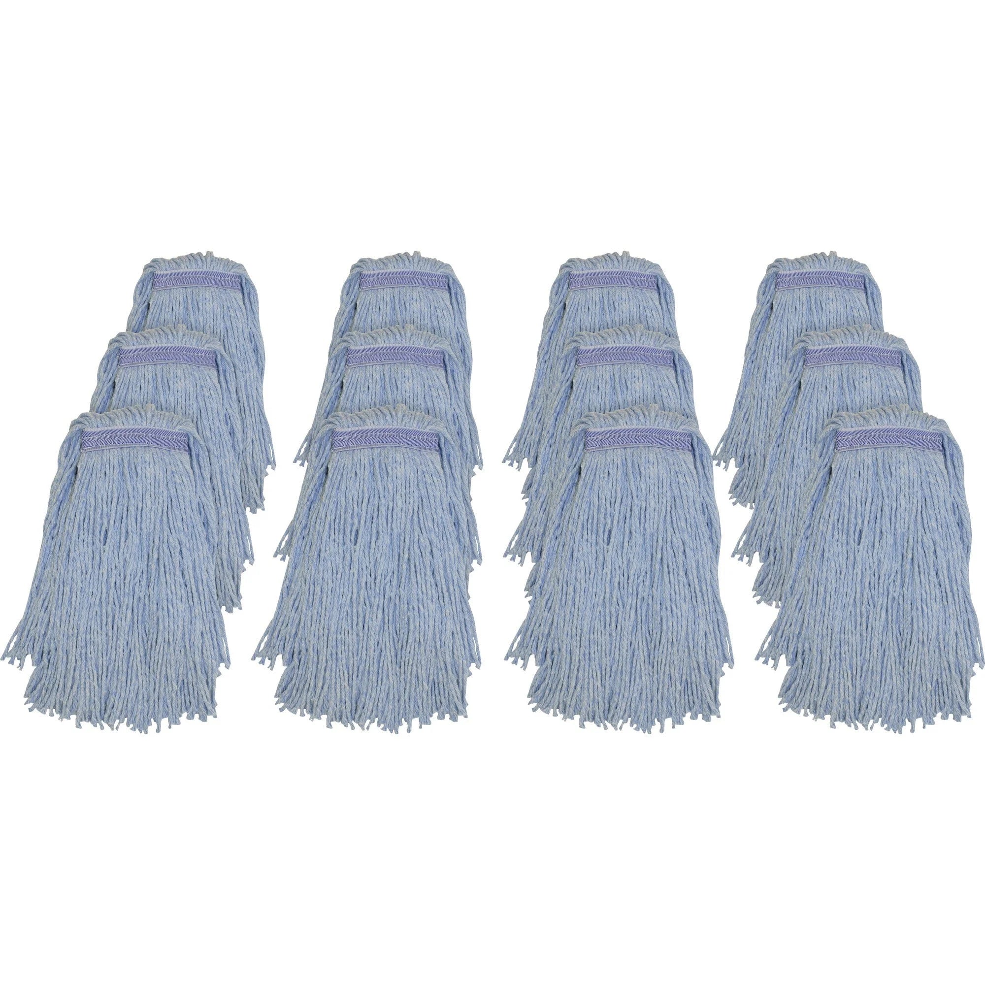 Genuine Joe Blended Yarn Mophead - High-Quality - 12/Carton - Mops & Refills