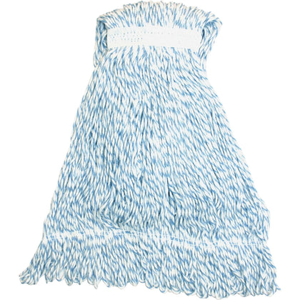 Genuine Joe Blue Stripes Hygrade Rayon Mophead - Medium Quality Mop for Effective Cleaning - Mops & Refills