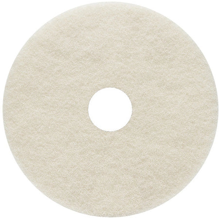 Genuine Joe Burnish Floor Pad 17’’ Diameter Beige 5 / Carton Round Burnishing Fiber (GJO18400) - Machines & Accessories