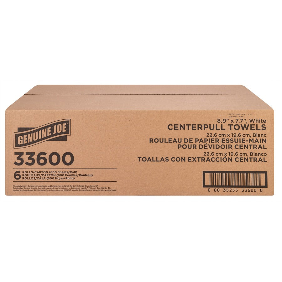 Genuine Joe Centerpull Towel Rolls - Front