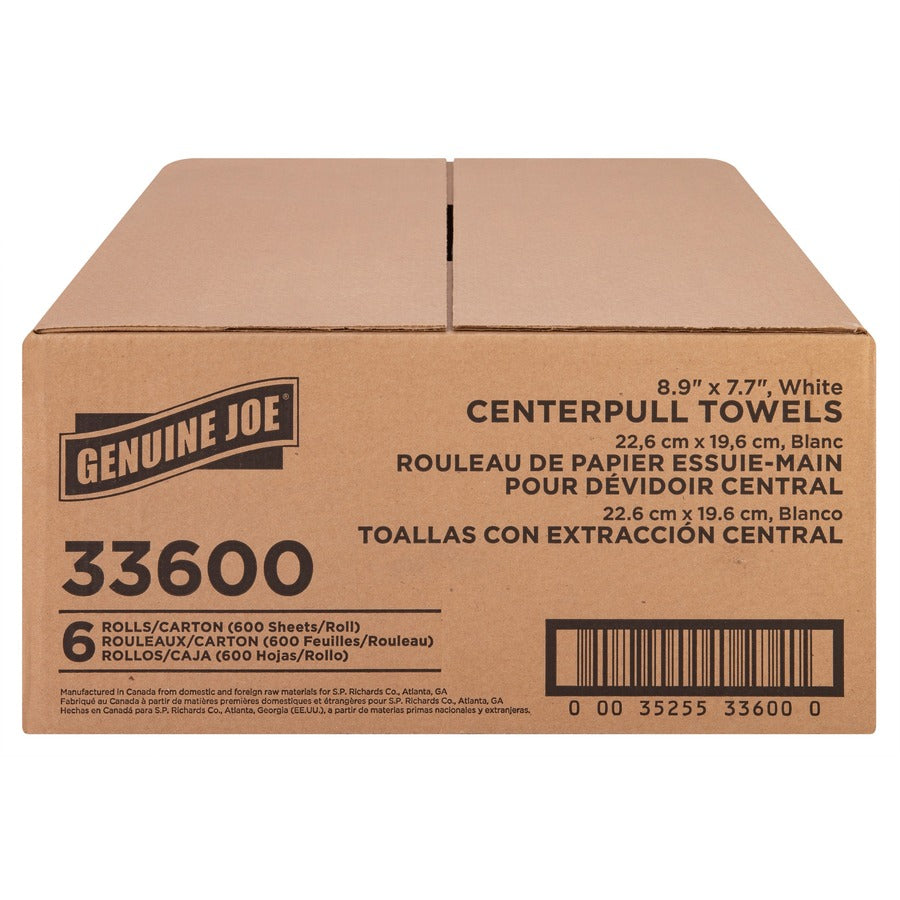 Genuine Joe Centerpull Towel Rolls - Left