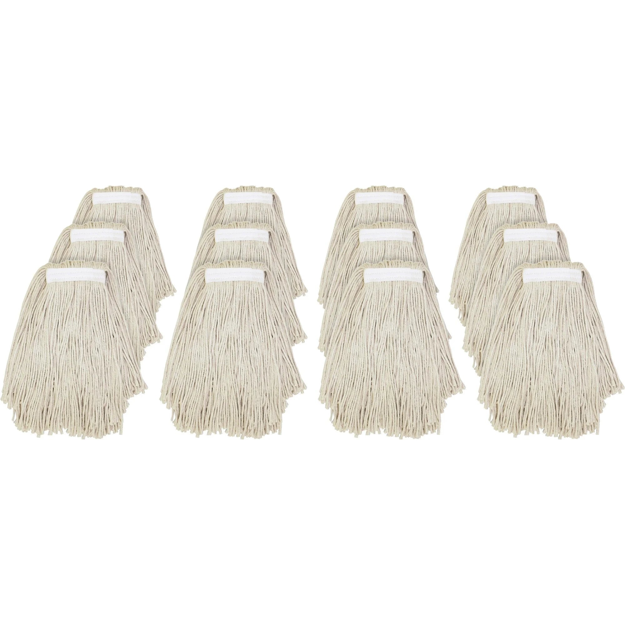 Genuine Joe Clamp-style Cotton Mophead - 12/ Carton - Mops & Refills