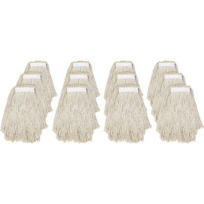 Genuine Joe Clamp-style Cotton Mophead - 12/ Carton - Mops & Refills