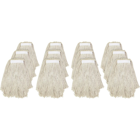 Genuine Joe Clamp-style Cotton Mophead - 12/ Carton - Mops & Refills