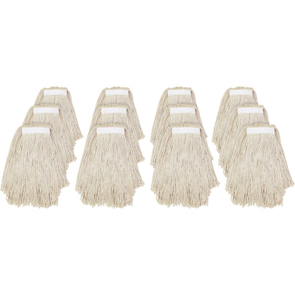 Genuine Joe Clamp-style Cotton Mophead - #16 - Cut Ends Absorbent - Mops & Refills