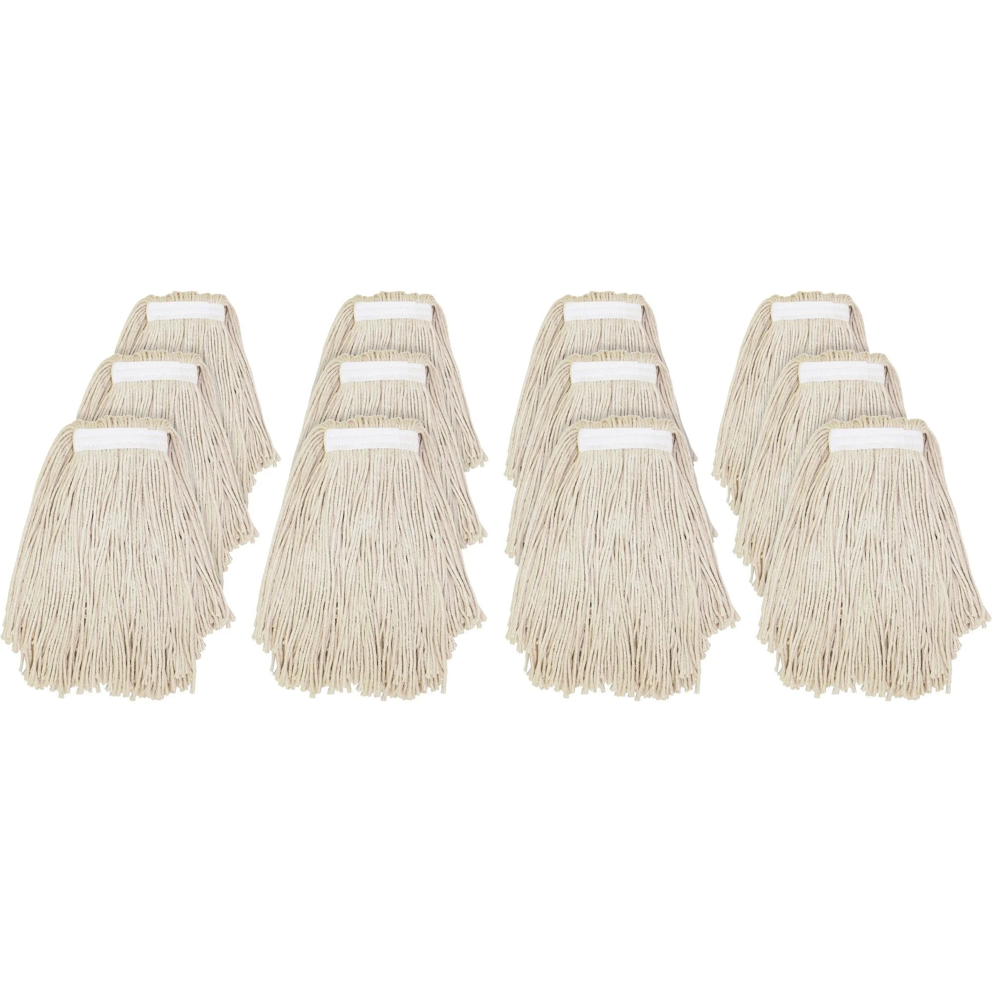 Genuine Joe Clamp-style Cotton Mophead - #16 - Cut Ends Absorbent - Mops & Refills