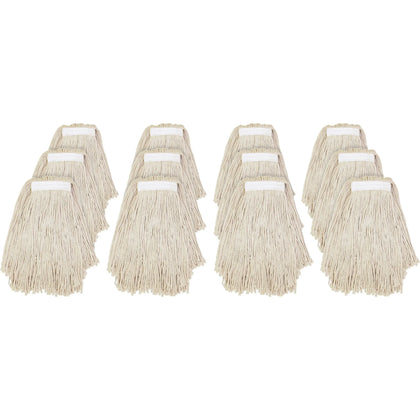 Genuine Joe Clamp-style Cotton Mophead - #16 - Cut Ends Absorbent - Mops & Refills