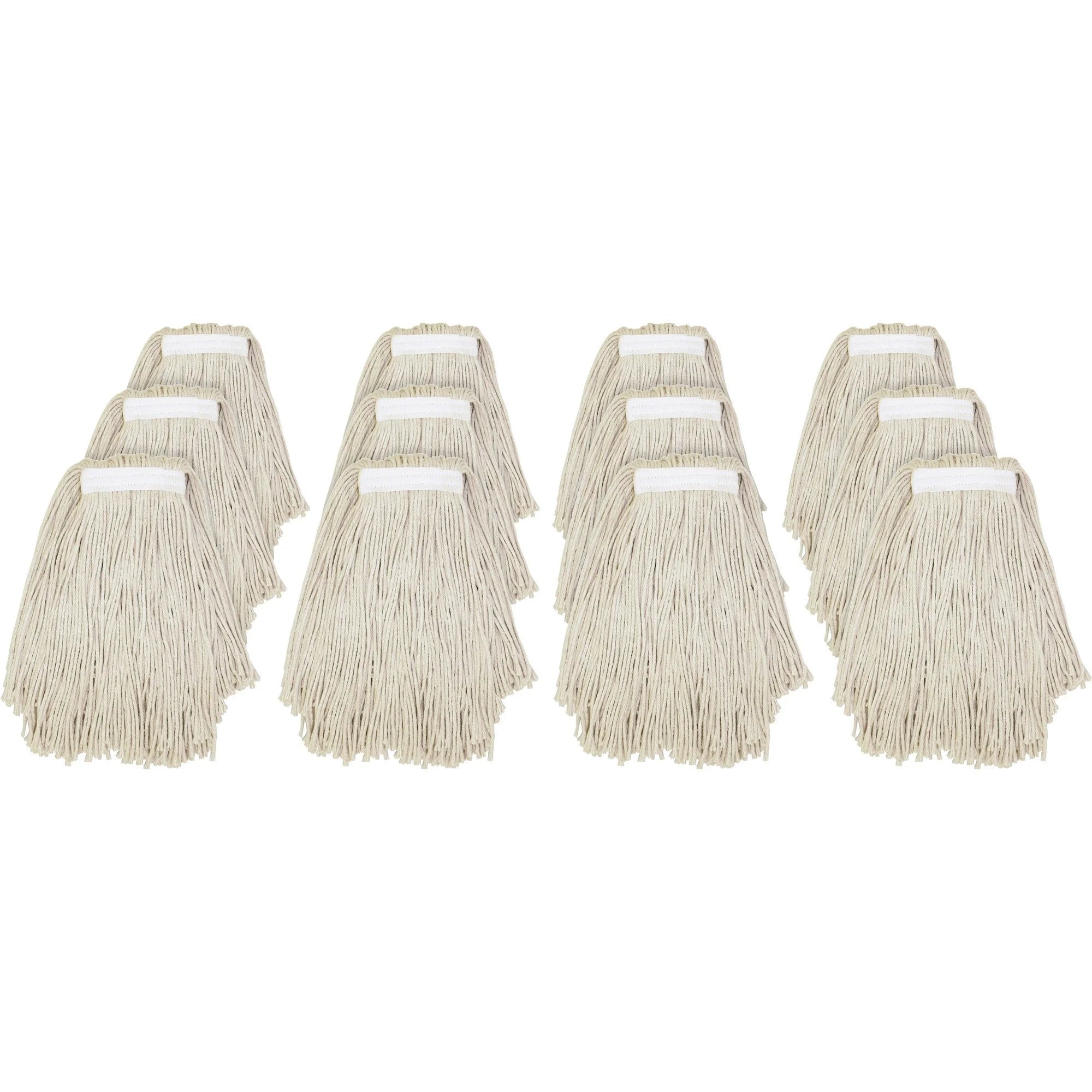 Genuine Joe Clamp-style Mophead #20: Cut Ends Absorbent Narrow Headband - Mops & Refills