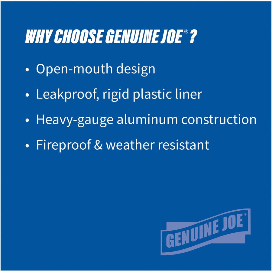 Genuine Joe Classic Cylinder 2-Piece Waste Receptacle - Alternate-Image1