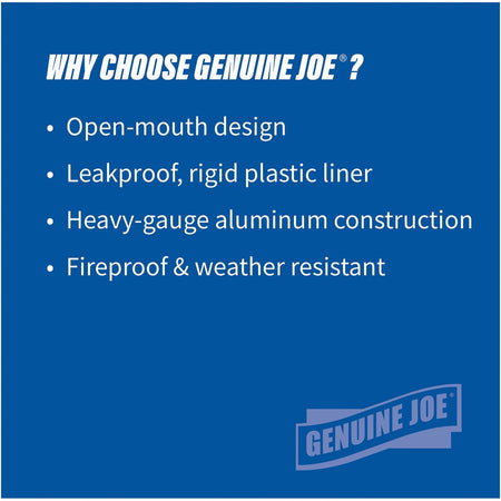 Genuine Joe Classic Cylinder 2-Piece Waste Receptacle - Alternate-Image1