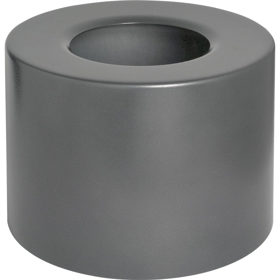 Genuine Joe Classic Cylinder Gray Waste Receptacle - Top