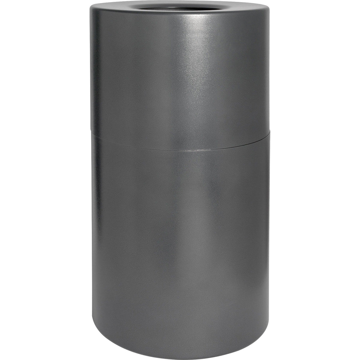 Genuine Joe Classic Cylinder Gray Waste Receptacle - 2000