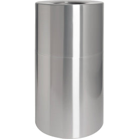 Genuine Joe Classic Cylinder Waste Receptacle - 35 gal - Weather/Fire/Leak Proof - Containers & Lids