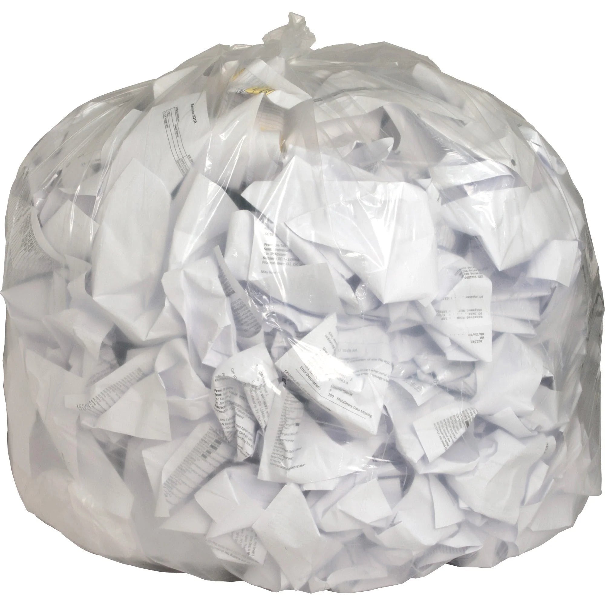 Genuine Joe Clear Trash Can Liners - 56 gal Capacity - Multipurpose - Recycled - Bags &