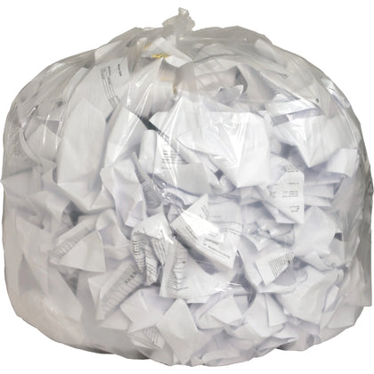 Genuine Joe Clear Trash Can Liners - 56 gal Capacity - Multipurpose - Recycled - Bags &