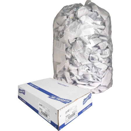 Genuine Joe Clear Trash Can Liners - 60 gal Capacity - 100/Carton - Bags &