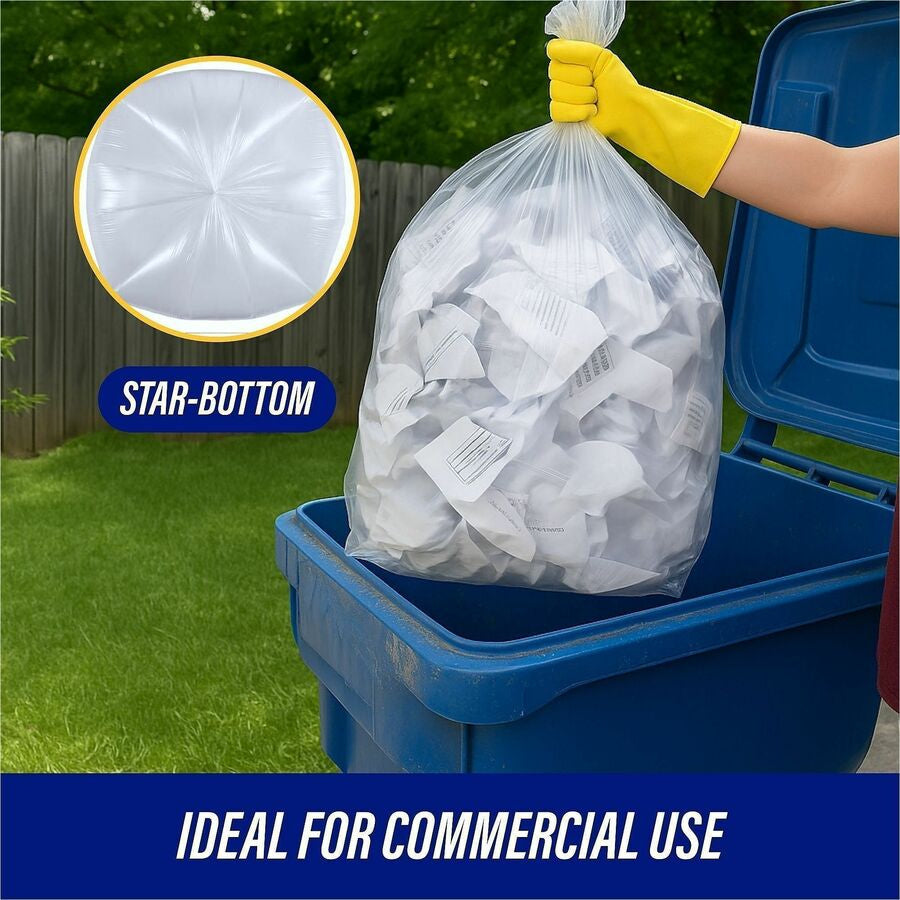 Genuine Joe Clear Trash Can Liners - Alternate-Image1