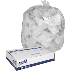 Genuine Joe Clear Trash Can Liners - Medium Size - 30 gal Capacity - Bags &