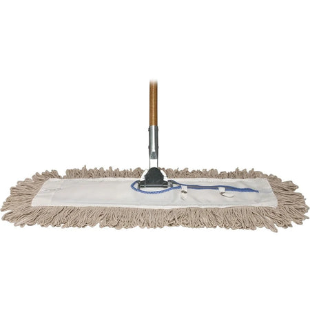 Genuine Joe Clip-on Long Dust Mop Frame - Rust Resistant Clip Galvanized - Metallic - 1 Each - Frames