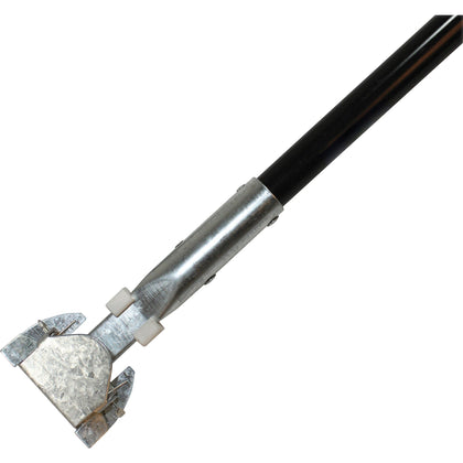 Genuine Joe Clip-on Dust Mop Steel Handle - 60’’ Length - 1’’ Diameter - Black - Vinyl - 1 Each - Poles & Handles