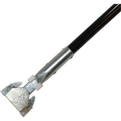 Genuine Joe Clip-on Dust Mop Steel Handle - 60’’ Length - 1’’ Diameter - Black - Vinyl - 1 Each - Poles & Handles