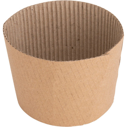 Genuine Joe Corrugated Cup Sleeves: Brown 50/Pack - Cups