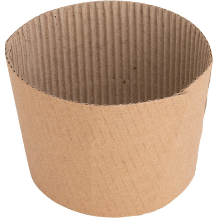 Genuine Joe Corrugated Cup Sleeves: Brown 50/Pack - Cups