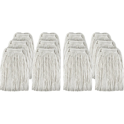 Genuine Joe Cotton Blend Mop Refill - 12/ Carton - Mops & Refills