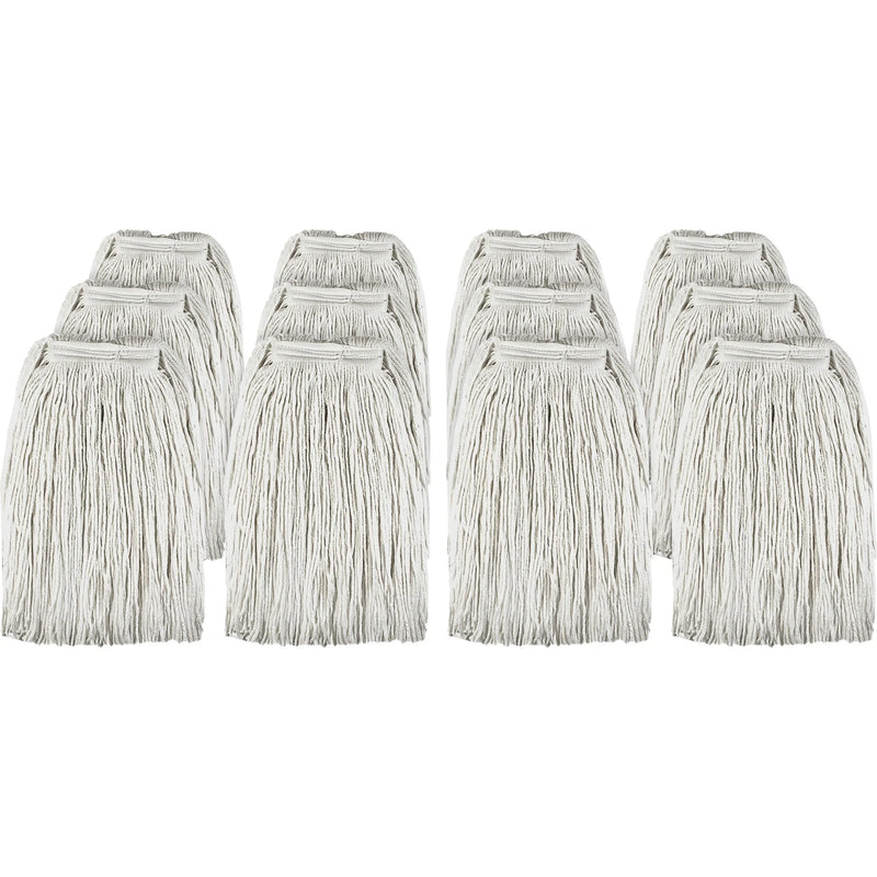 Genuine Joe Cotton Blend Mop Refill - 12/ Carton - Mops & Refills