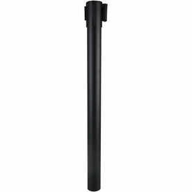 Genuine Joe Crowd-Control Posts: 34’’ Black Steel - 2/Carton - Crowd Control