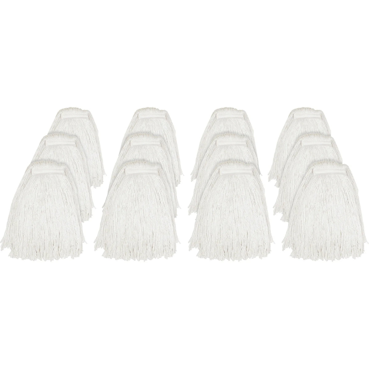 Genuine Joe Cut End Mophead - #24 - Absorbent Rayon - 12/Carton - Mops & Refills