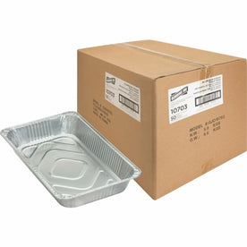 Genuine Joe Disposable Aluminum Pan - Cooking & Serving - 50/Carton - Food Storage