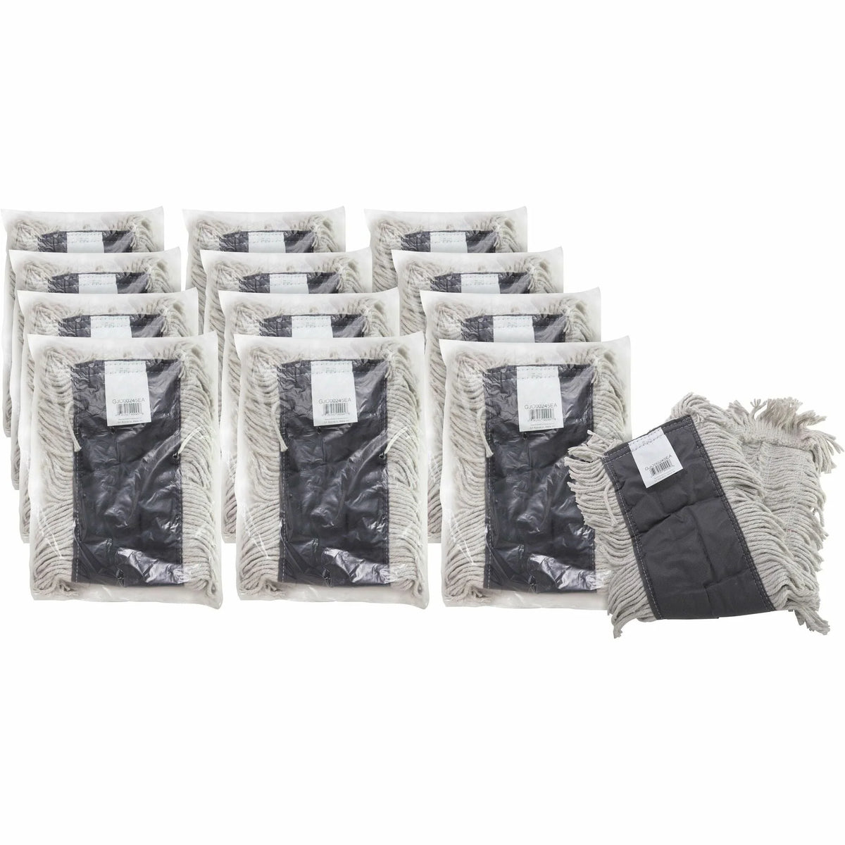 Genuine Joe Disposable Dust Mop Refill - 5x24 - 4-ply Cotton - 12/Carton - Mops & Refills