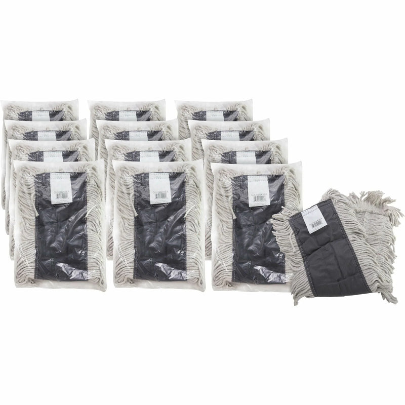 Genuine Joe Disposable Dust Mop Refill - 5x24 - 4-ply Cotton - 12/Carton - Mops & Refills