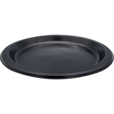 Genuine Joe Disposable Plastic Plates - 9’’ Round Black - 125/Pack