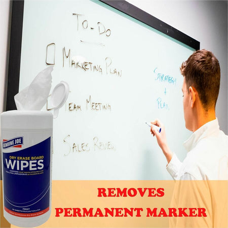 Genuine Joe Dry Erase Board Cleaning Wipes - Front
