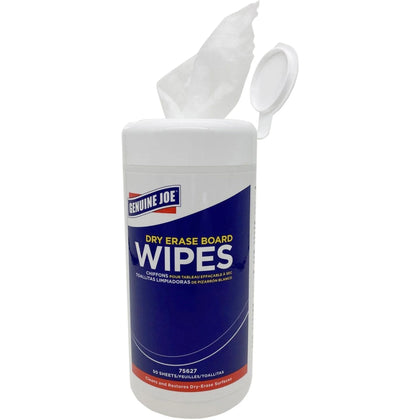 Genuine Joe Dry Erase Board Cleaning Wipes - Non-toxic Low Odor - 50 - & Easel Accessories