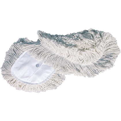 Genuine Joe Dust Mop Head Refill: 60’’ Width x 5’’ Depth - White Cotton Yarn - Mops & Refills