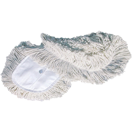 Genuine Joe Dust Mop Head Refill - 60’’ Width x 5’’ Depth - Yarn Cotton Synthetic - White - 1 Each - Mops & Refills