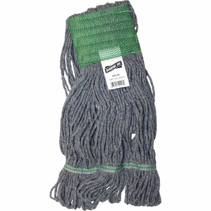 Genuine Joe Earth Mop Refill - Medium Quick-Drying Polyester Fiber - Blue - Mops & Refills
