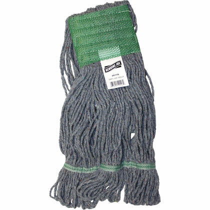 Genuine Joe Earth Mop Refill - Medium Quick-Drying Polyester Fiber - Blue - Mops & Refills