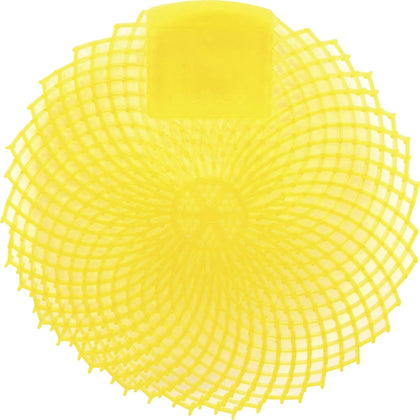 Genuine Joe Eclipse Urinal Screen: Anti-Splash Deodorizer - 1 Dozen Yellow - Deodorant Blocks