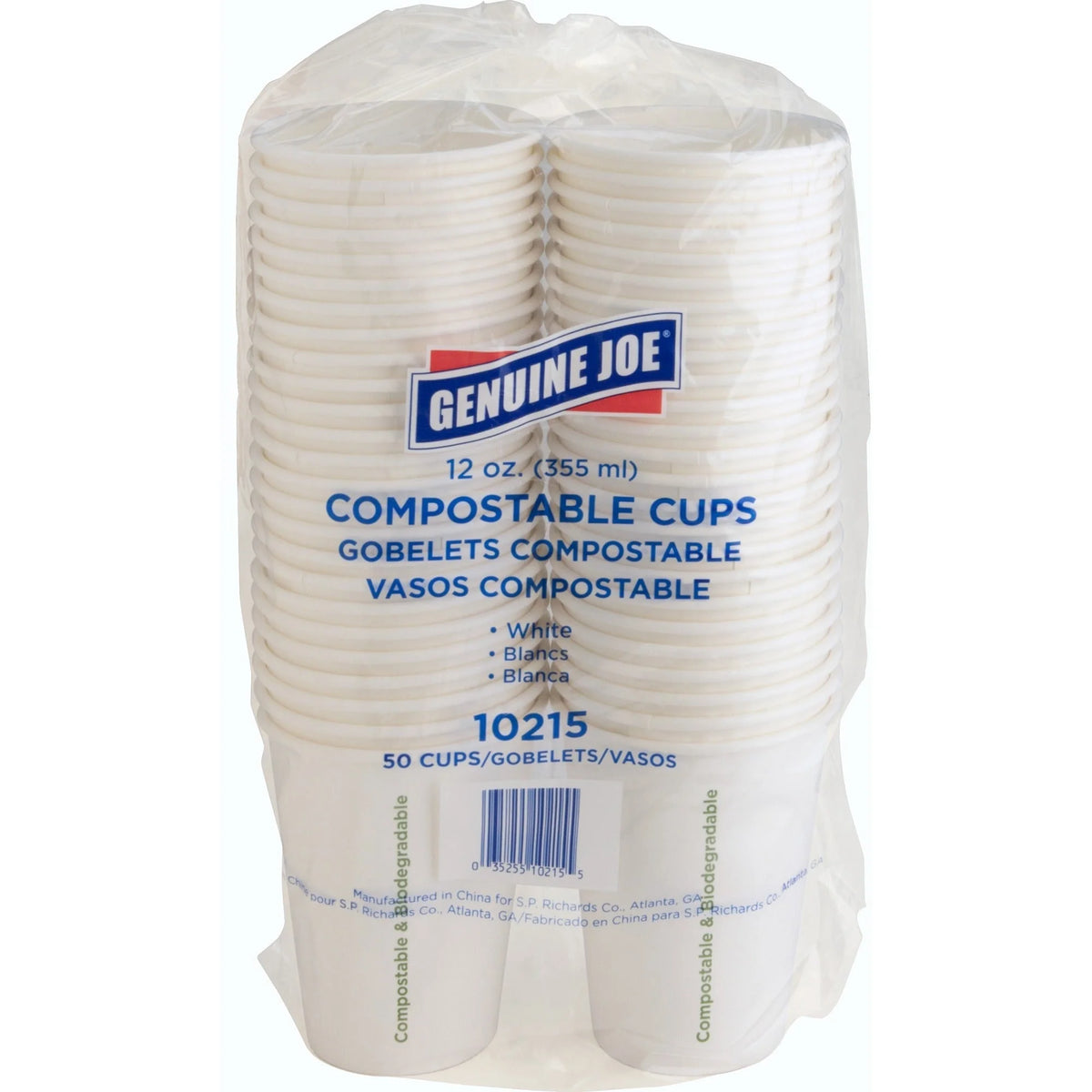 Genuine Joe 12 oz Eco-friendly Paper Cups fl White 50 / Pack (GJO10215)