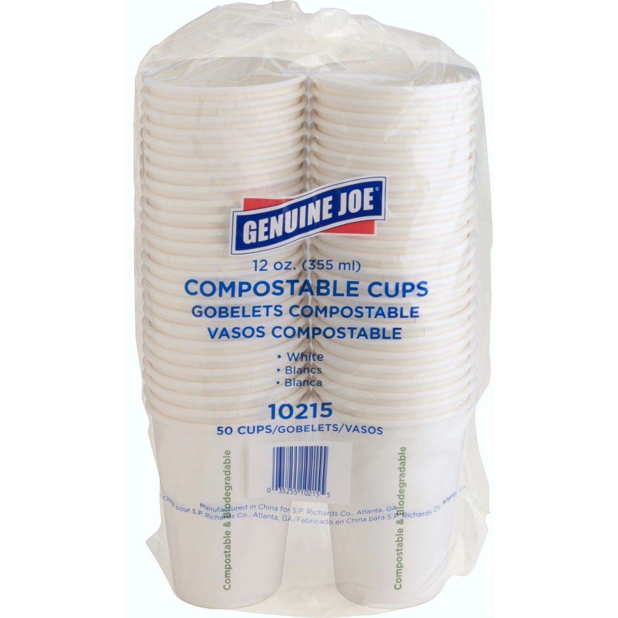Genuine Joe 12 oz Eco-friendly Paper Cups fl White 50 / Pack (GJO10215)