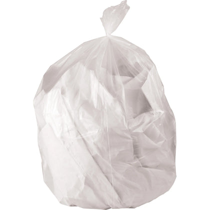 Genuine Joe Economical Trash Bags - 60 gal Capacity - Clear - 200/Carton - & Liners