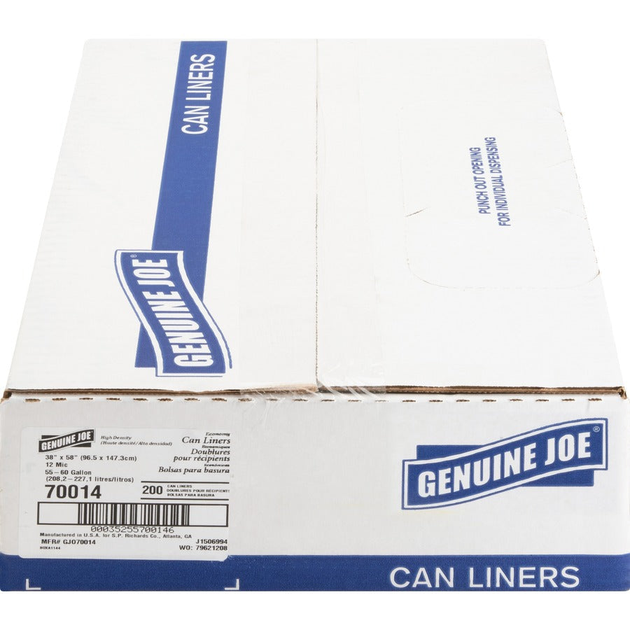 Genuine Joe Economy High-Density Can Liners - Left