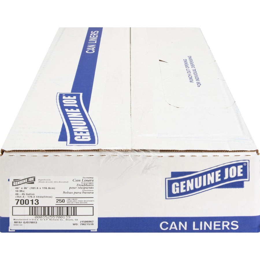 Genuine Joe Economy High-Density Can Liners - Left