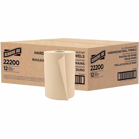 Genuine Joe Embossed Hardwound Roll Towels - 2000