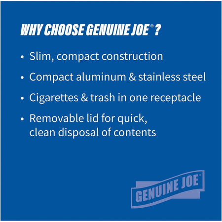 Genuine Joe Fire-safe 3-Gallon Ashtray Receptacle - Alternate-Image1