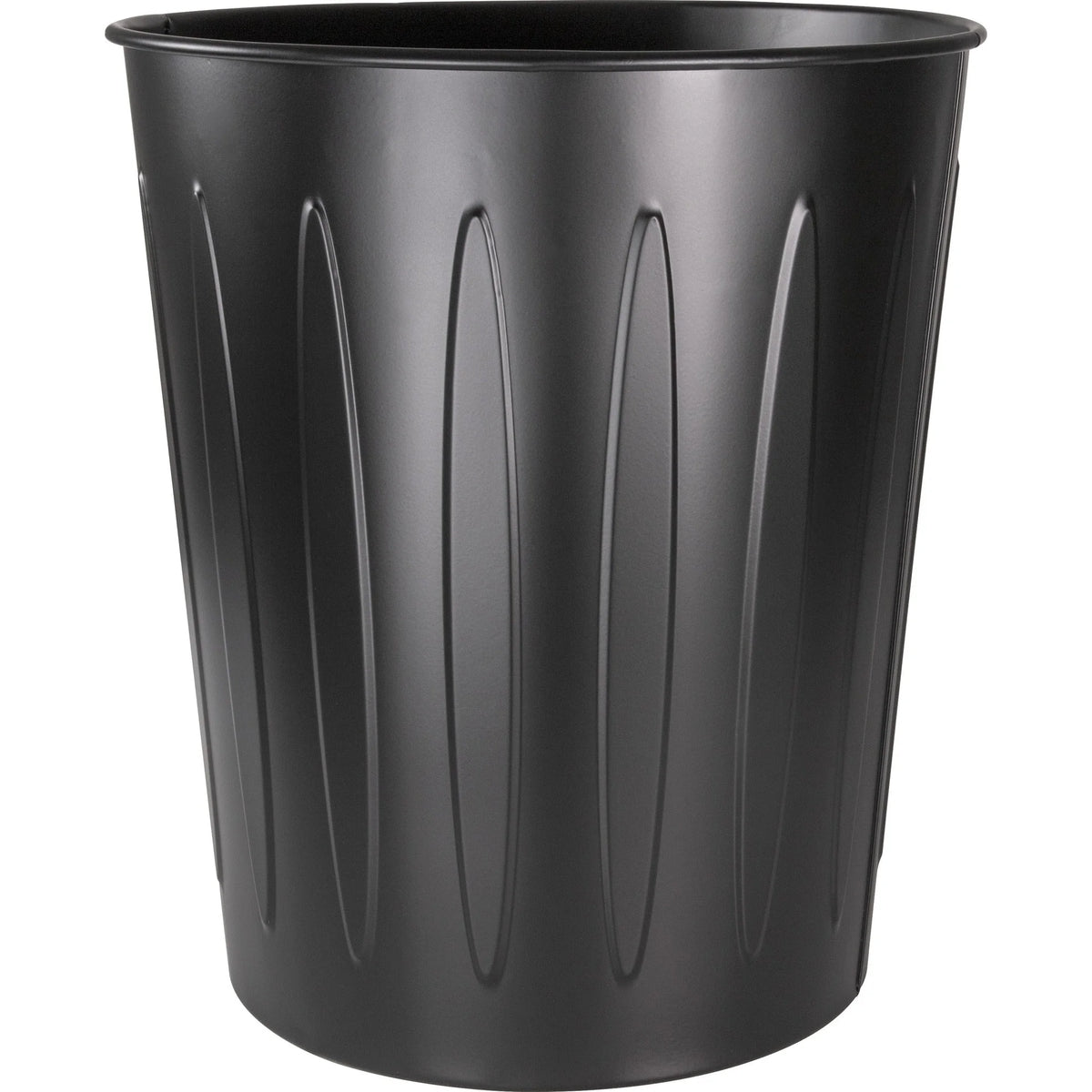Genuine Joe Fire-Safe Trash Can: 6-Gallon Metal Bin - Waste Containers & Lids